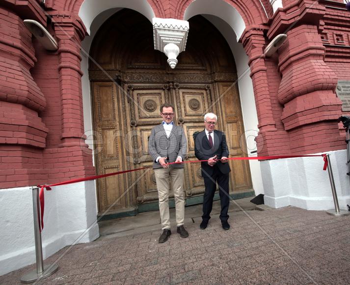 Директор Государственного Исторического музея Левыкин. Открытие парадного входа в Исторический музей