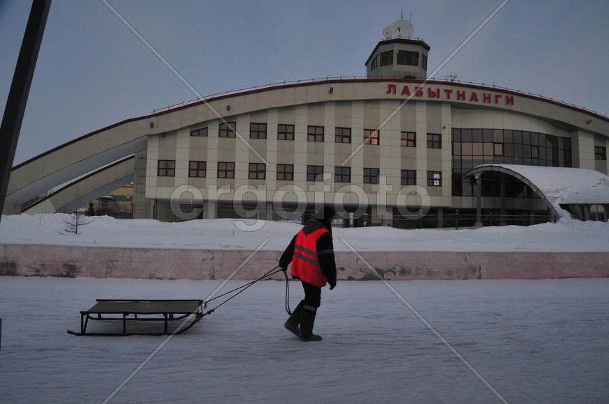 ВОкзал Лабытнанги Ямало-ненецкий  автономный округ. Город Салехард, поселок Лабытнанги. фото Сергей 