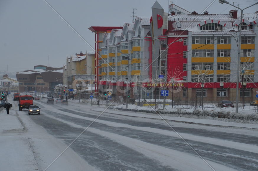 Город Салехард Ямало-ненецкий  автономный округ. Город Салехард, поселок Лабытнанги. фото Сергей Шах
