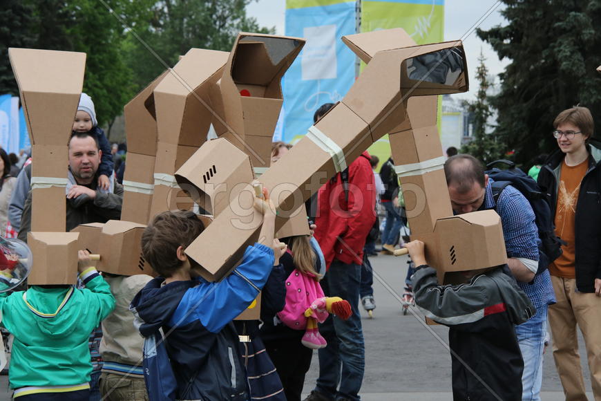 Фестиваль науки "Открытие" на ВДНХ.  Соревнование по перископному ориентированию 