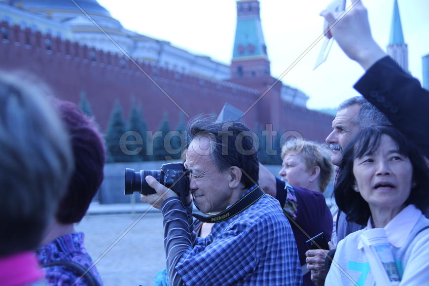 Китайские туристы на Красной площади