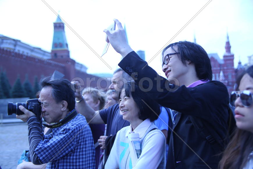 Китайские туристы на Красной площади