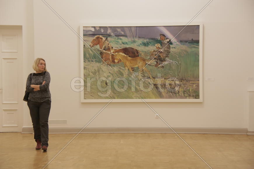 Посетители в залах. Русский музей. Санкт-Петербруг