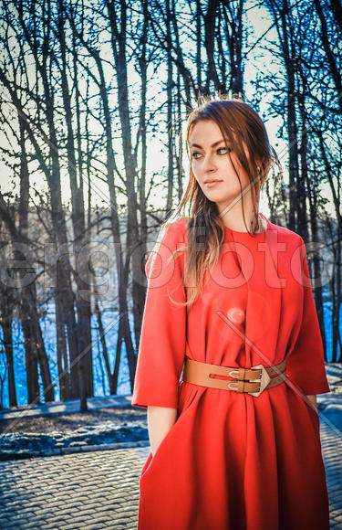 закат в парке