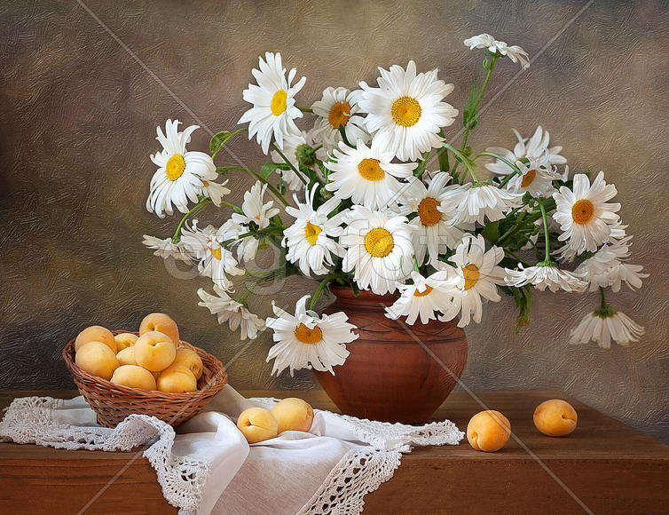 Ромашки и абрикосы