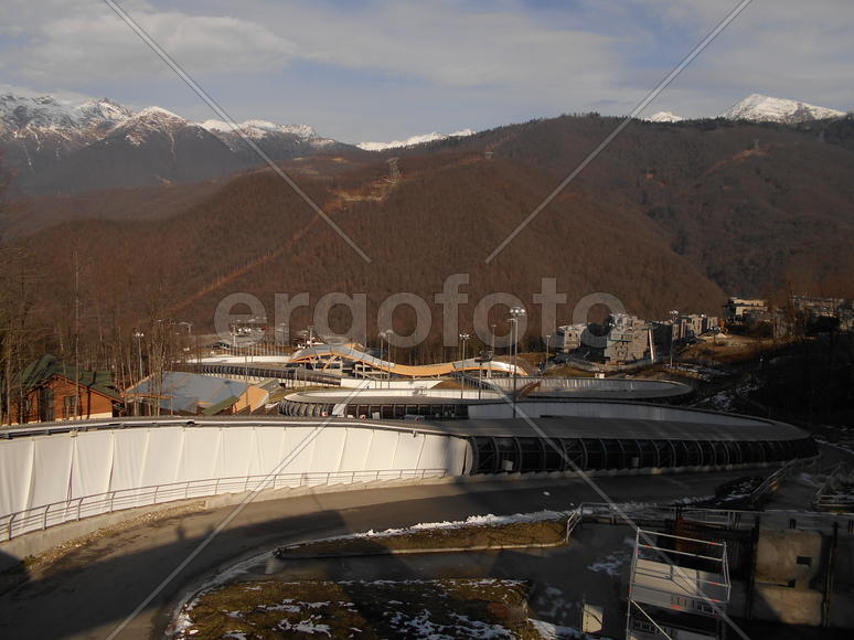 Санная трасса с высоты