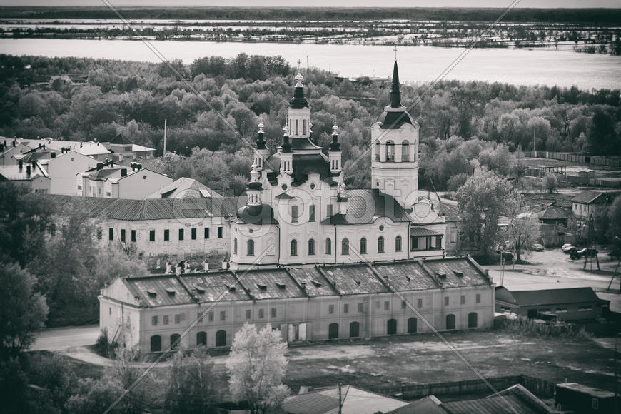 Православная церковь с высоты птичьего полёта