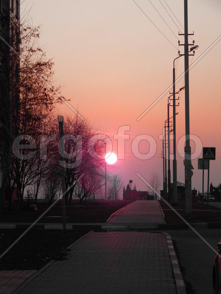 Улица на рассвете