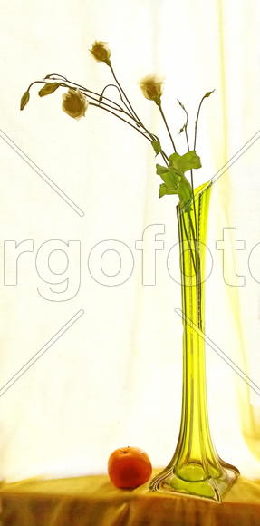 апельсин и ваза