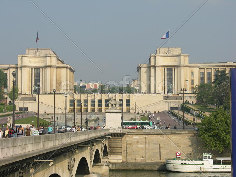 Франция, Париж, Сена, Трокадеро