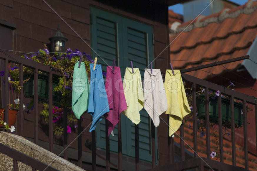 Сушка белья на балконе