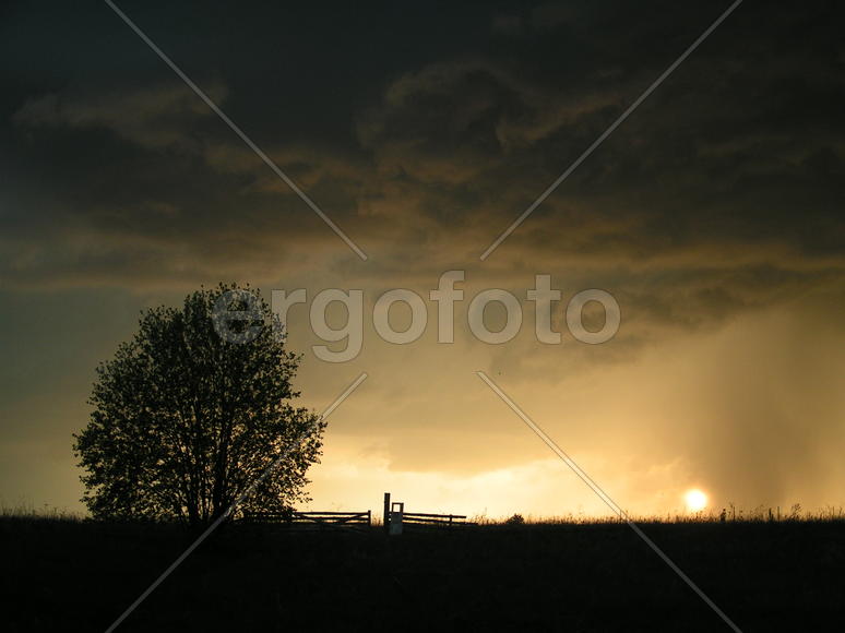 Сгущаются тучи на закате