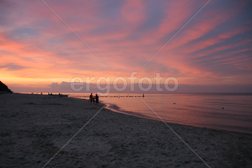 Закат на море