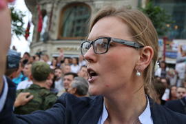 Митинг в защиту Навального, репортер