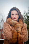 Портрет женщины в мехах. опушка меховая