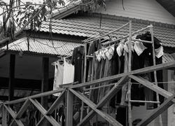 Джинсы на просушке