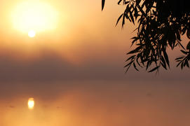 Тумманный рассвет на Оке