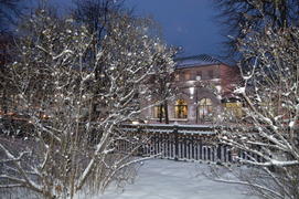 Казань. Заснеженный зимний парк 