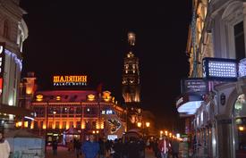 Ночная Казань: улица Баумана