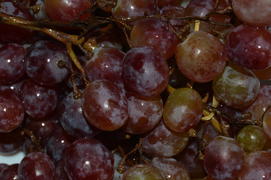 Гроздь винограда с крупными ягодами 