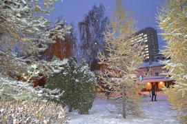 Казань. Заснеженный зимний парк 