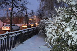 Казань. Заснеженный зимний парк 