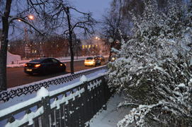 Казань. Заснеженный зимний парк 