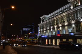 Казань - старинный и современный город освещений ночными огнями. 