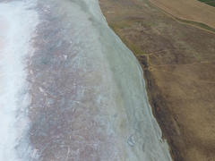 Озеро на Азовском побережье бывшего лимана. Вид сверху