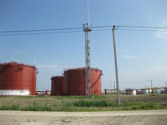Tank the vertical steel. Capacities for storage of oil, gasoline, kerosene, the diesel and other