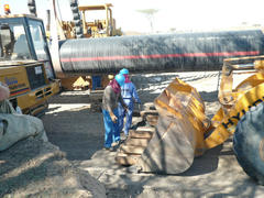 Equipment for construction of the oil pipeline. Preparation for construction and laying of pipelines
