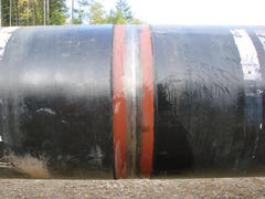 Welding seam on the pipeline. Technology of welding connections