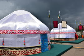 Празднование дня города в Астане. Казахстан