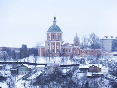 View of Trinity Monastery in Smolensk winter