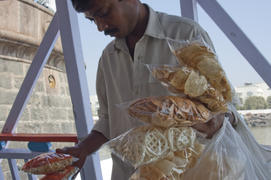 Trader chips in the port city of Mumbai