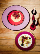 Decorative dishes with berries