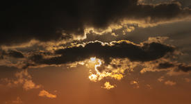 Sunset for gloomy clouds