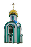 Деревенская церковь в маленькой деревушке на западе Украины
