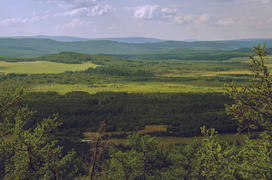 Relaxing view from the mountain, English landscape