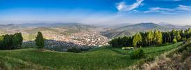 Вид на город с горы Тугая, г. Горно-Алтайск, Республика Алтай, Россия