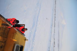 СНегоудерживающие заборы. Ямало-ненецкий  автономный округ. Город Салехард, поселок Лабытнанги. фото