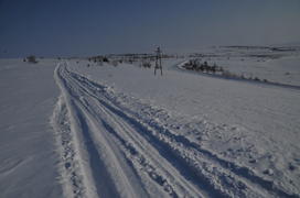 Тундра. Остатки цементного завода бывшей колонии. Ямало-ненецкий  автономный округ. Город Салехард, 