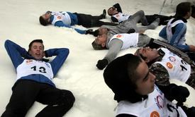 Отдыхающие участники Всероссийской гонки ГТО
