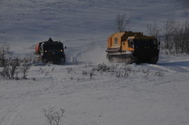 Тундра. Остатки цементного завода бывшей колонии. Ямало-ненецкий  автономный округ. Город Салехард, 