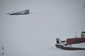¬иды на реку ќбь и порт. ямало-ненецкий  автономный округ. √ород —алехард, поселок Ћабытнанги. фото 