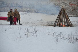 Реконструкция конной охоты с тремя борзыми и одной гончей в клубе Аванпост. фйото Сергей Шахиджанян 