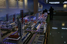 Китай, город Ланьчжоу. Макеты нового района города.