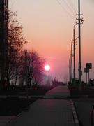 Улица на рассвете