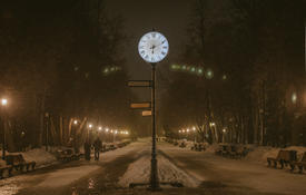 Ночь. Улица.Фонарь